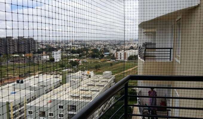 Balcony Safety nets In Tine Factory